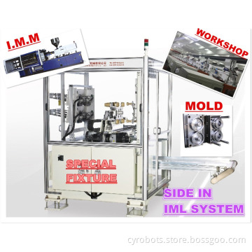 3D Cup In Mold Labeling Machine for Injection Molding IML System